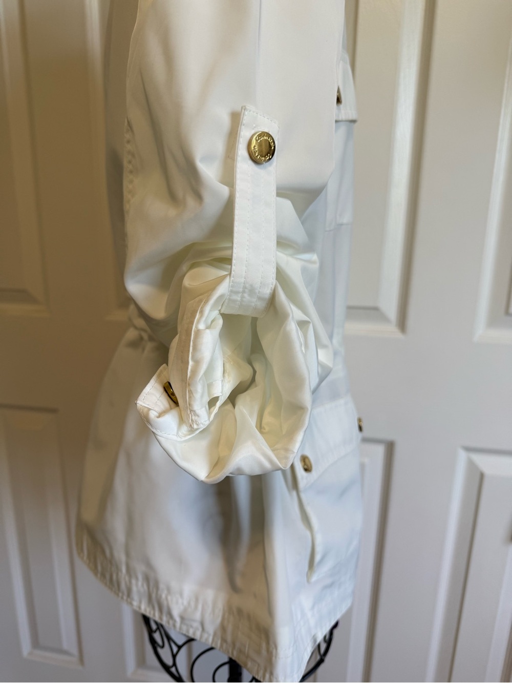 Calvin Klein White Utility Jacket with Gold-Tone Hardware - Picture 10 of 12